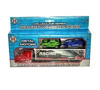 Atoz 6399 Die-Cast Container Truck with 2 Cars, Various