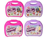 AtoZ Create! Make Your Own Pet Keyrings Craft Kit, Over 300 Coloured Beads, 3 Clips, String and Instructions, Ages 6+