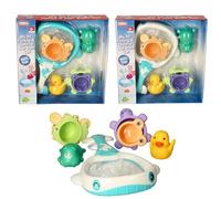AtoZ My 1st Fishing & Catch It Net Bath Set, Baby Bath Toys with Duck and Sea Animals, 18+ Months