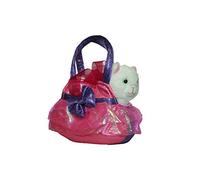 Atoz My Cat Pet Carrier with Plush White Cat, Pink and Purple Sparkle Design, 12+ Months