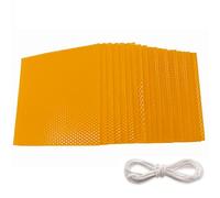 Atozbit Candles Making Sheet, Beeswax Honeycomb Candle Kit (8×8 in) - 20pcs in Orange Color, with Cotton Wicks, Make Ideal Candles for Kids and Adults, Candle Rolling Kit Candle Making