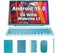 ATOZEE Tablet 2 in 1 Android 15 Tablet with Keyboard 10 inch Tabletas, Include Mouse Stylus Pen Case, 6000mAh 8GB+32GB ROM 1TB Expandable Tableta, 2MP+8MP Dual Camera, WiFi-6 BT Tablets PC.