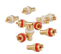 ATOZS 10Pcs RCA Female Socket Gold Plated Amplifier Speaker RCA Soldering Chassis AV Terminal Phono Cable