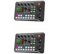 ATOZS 2X F998 Sound Card Microphone Sound Audio Interface Mixer Sound Card Mixing Console Amplifier for Phone PC
