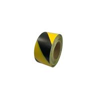 ATP Consumables Adhesive Hazard Tape Black and Yellow - PVC Safety Tape, 50mm x 33m x 0.15mm Thickness - Durable and High Visibility for Marking - The Warning Crime Scene Caution Tape - 1 Roll