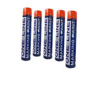 ATP Consumables Line Marking Spray Paint - Orange - 750ml | 5 Cans | Heat-Resistant Aerosol for Sports Fields, Car Parks, Warehouse Floors & Construction Zones - Fast-Dry, Outdoor Use