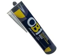 ATP Consumables OB1 Multi-Surface Construction Sealant & Adhesive - Flexible, Paintable, Contact Adhesive & Wood Glue Strong for Furniture - White Silicone Waterproof Sealant 290ml - 1 Tube