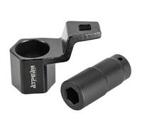 ATPEAM 19 mm Harmonic Balancer Socket Tool 1/2" Drive & 50mm Crankshaft Crank Pulley Wrench Holder Crankshaft Pulley Removal Tool Removal Holding Spanner kit for Honda and Acura Engines