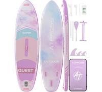 ATPROSS 10'6''x33''Inflatable Stand Up Paddle Board, 400lbs Extra Wide Stand Up Paddleboard with Kayak Seat, Anti-Slip EVA Deck Premium SUP Accessories Kit, Non-Slip Stable Deck Boat