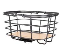 AtranVelo Bicycle Cycle Bike Duo Large AVS Bamboo Base Basket Black - 27 L