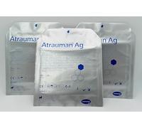Atrauman Ag 10cm x 10cm - Pack of 3 | Silver-Impregnated Non-Adherent Dressings | Antimicrobial Wound Care