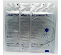 Atrauman Ag 10cm x 20cm - Pack of 3 | Silver-Impregnated Non-Adherent Dressings | Antimicrobial Wound Care