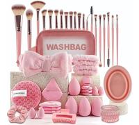 atrccs 48pcs Makeup Brushes Set, Professional & Newbie-friendly Foundation Powder Concealers Eye Shadows Blush Makeup Brushes Tool Set, Premium Synthetic Facial Makeup Accessories with Bag