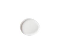 ATREDESES Dining Plates 10-inch Hotel Kitchen Tableware White Porcelain Oval Ceramic Plate Special Dishes Stir-Fry Hot Shallow Simple Creative Ceramic Dinner Plate(10 in)