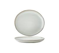 ATREDESES Dining Plates 10-inch Special-Shaped Oval Plate Ceramic Dish Western Food Slightly Flawed Restaurant Kitchen Service Tableware Ceramic Dinner Plate