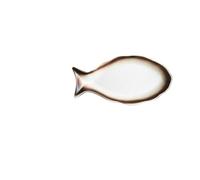 ATREDESES Dining Plates Ceramic Large Capacity Household Plate Fish Shaped Deep Plate Dinner Plate Ceramic Dinner Plate(A)