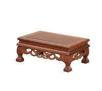 ATREDESES Plant Stand Indoor Base Solid Wood Flower Bonsai Purple Sand Pot Buddha Statue Carving Ornaments Bracket Bonsai display stand