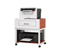 ATREDESES Printer Stand Office Desk Printer Rack Removable Bottom Shelf Copier Placement Rack Office Printer Stand With Storage(B)