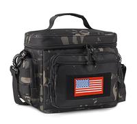 ATRIPACK Camo-Black Tactical Lunch Box, Insulated Large Lunch Cooler with MOLLE Webbing, Leakproof, Heavy Duty, 12.3L (Camo-Black)