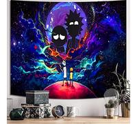 Atrippy Anime Wall Tapestry for Bedroom, Trip-py Posters Space Wall Tapestry for Men, Cool Black Aesthetic, Hippie Room Decor Wall Hanging Art for Girl Boys Party 51''x60''
