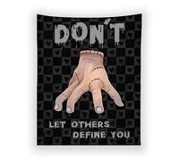 Atrippy Wednesday Addams Wall Tapestry Thing Hand Addams Family Posters for Bedroom Men Horror Black Tapestry Aesthetics Room Decor Wall Hanging for Party Dorm Kids Room Living Room (51''x60'')