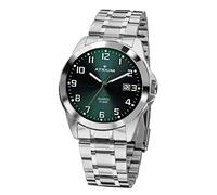 Atrium A16-36 Men's Stainless Steel Analogue Quartz Watch with Date, Luminous Hands, Very Clear Dial and Silver Steel Band, silver, Classic