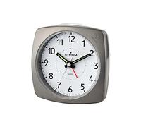 Atrium A251-4 Analogue Quartz Alarm Clock without Ticking with Light and Snooze Anthracite Grey Metallic