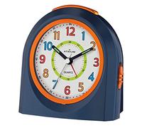ATRIUM Alarm Clock Analog Quartz Blue/Orange A921-5 Without Tick with Light And