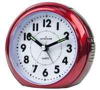 ATRIUM alarm clock analogue red silent, with light and snooze function A240-1