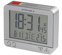 ATRIUM Alarm Clock Digital Quartz Radio Alarm Clock A760-19 Night Light Temperature Silver