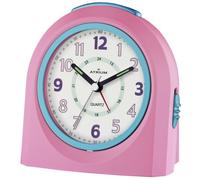 Atrium Analog Quartz Alarm Clock Pink/Blue A921-17 Silent With Light And Snooze