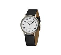Atrium Women's Titanium Analogue Quartz Watch with Black Leather Strap A41-10, black, Strap.