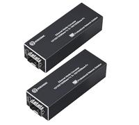 ATROODAC A Pair Mini Gigabit Fiber Media Converter, USB-C or PoE Powered | Fiber to Ethernet Converter, 10/100/1000Base-TX to 100/1000Base-FX, Gigabit SFP to RJ45, Plug & Play, Metal Casing for CCTV