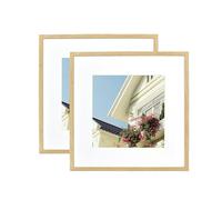 Atryinous Photo Frame 30x30 cm OAK Wooden Frame with PlexiGlass with Mounts for 20x20 cm Photos Hanging Photos/Posters/Collages Pack of 2