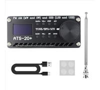 ATS-20+ SI4732 Portable Shortwave Radio Receiver with OLED Display, SSB AM FM SW MW DSP Digital Tuning, USB Rechargeable with 3.5mm Audio for Ham Listening