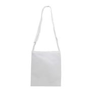 Atsabdas Large Blank Canvas Crossbody Bag with Adjustable Strap 20x25CM White DIY Plain Zipper Sling Tote for Art Painting, 1pcs-white, 20x25cm