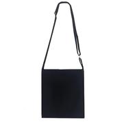 Atsabdas Large Blank Canvas Crossbody Bag with Adjustable Strap 20x25CM White DIY Plain Zipper Sling Tote for Art Painting, 1pcs-black, 20x25cm