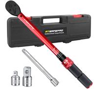 ATsafepro 3/8'' Drive Torque Wrench Set,5-60 Nm Torque Wrench with 3/8" to 1/4" &1/2" Adapter,15cm Extension Bar,±3% Accuracy, Reversible Ratchet Head for Cars, Bikes, Moto, DIY