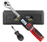 ATsafepro Digital Torque Wrench 3/8" Drive, 6.8-135 Nm Torque Wrench,±2% Accuracy with 4 Unit Display, LCD with Buzzer & LED Alerts for Bicycle, Motorcycle, Car Maintenance