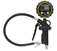 ATsafepro Digital Tyre Inflator Gauge with Pressure Gauge, 14 Bar 200 PSI Tyre Pressure Gauge with 3-in-1 Inflator, 0.01 Bar Resolution,LCD Display for Car, Bike, Motorcycle