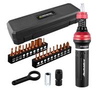 ATsafepro Torque Screwdriver Set 1-6 Nm, Torque Wrench Screwdriver 1/4" Bit Adapter with 22 Precision Bits - Slotted, Hex, Torx and Phillips Bits, for Electronics, Bikes, DIY