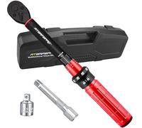 ATsafepro Torque Wrench 3/8", 3-25 Nm Bike Torque Wrench Set with 10cm Extension Bar and a 1/4" Adapter for Bicycles & Motorcycles, 72-Tooth Dual-Direction Ratchet