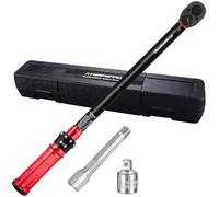 ATsafepro Torque Wrench Set 1/2 Inch,20-230Nm with 3/8" Adapter and 5 Inch Extension,Precision Torque Tool ±3% Accuracy with 72 Teeth Dual-Direction Adjustable for Car & Motorcycle,Truck