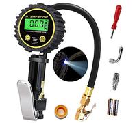 ATsafepro Tyre Pressure Gauge UK and Inflator,Digital Tyre Inflator Gauge 200 PSI,with Back Bright LED Light for Car Bike Moto