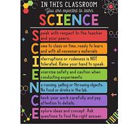 Atsbh Metal Sign Science Classroom Rules Poster, 8x12 Inch, Tin, Wall Mount