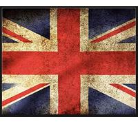 Atsbh Vintage Union Jack Metal Tin Signs Union Jack Sign Vintage Wall Sign Retro Wall Decor Art Poster Iron Painting Home Family Lovers Gift Sign Bedroom Novelty Retro Parlor Yard 8x12 Inch.