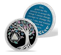 AtSKnSK 11 Year Sobriety Coin 1-20 Years Sobriety Coin AA Chips and Medallions Sobriety Gifts for Women Men Alcoholics Anonymous Addiction Recovery Gift (11 Year)