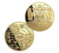 AtSKnSK Masonic Coin Master Mason Freemason Lodge Family Map Working Tools