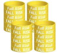 Atsmbiye 24Pcs Fall Risk Silicone Bracelets Party Favors Emergency Alert Party Supplies Decorations Prevent Falls Rubber Wristbands for Elderly Patient Old People(Yellow)