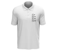 Atspauda Eat Sleep Punk Repeat Tongue Logo Men's Cotton Polo Shirt White XX-Large
